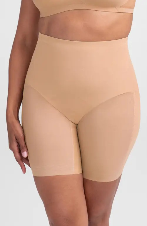 Honeylove Mid Waist Shorts in Sand at Nordstrom, Size Large | Nordstrom