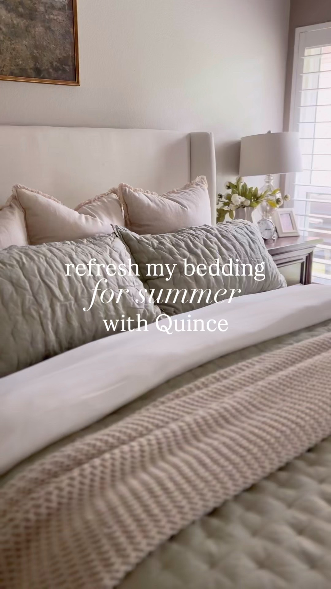 Refreshing my bedding this summer by layering in soft green tones with this new gorgeous European linen dream quilt set and bamboo sheets from Quince!  I already own the bamboo sheets in white and highly recommend them!  They are SO soft!  Also shown is the bamboo duvet cover in white paired with the all seasons duvet insert!

Use my code INFG-26LIFEONCHATHAMLANE10 for 10% off your first purchase!

#LTKHome #LTKSeasonal #LTKmorningroutine