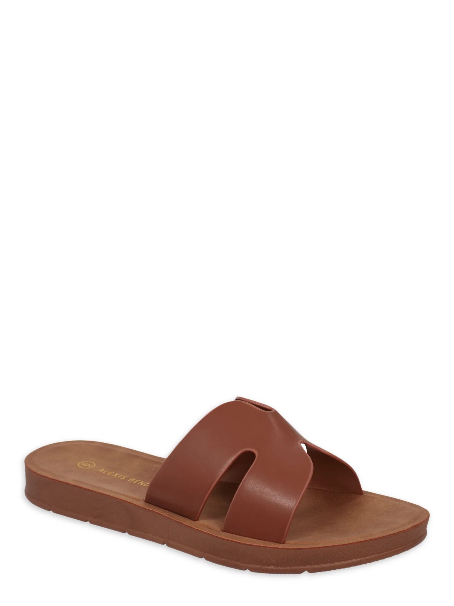 Alexis Bendel Women's H-Band Flat Slide Sandals, Sizes 6-10 - Walmart.com | Walmart (US)