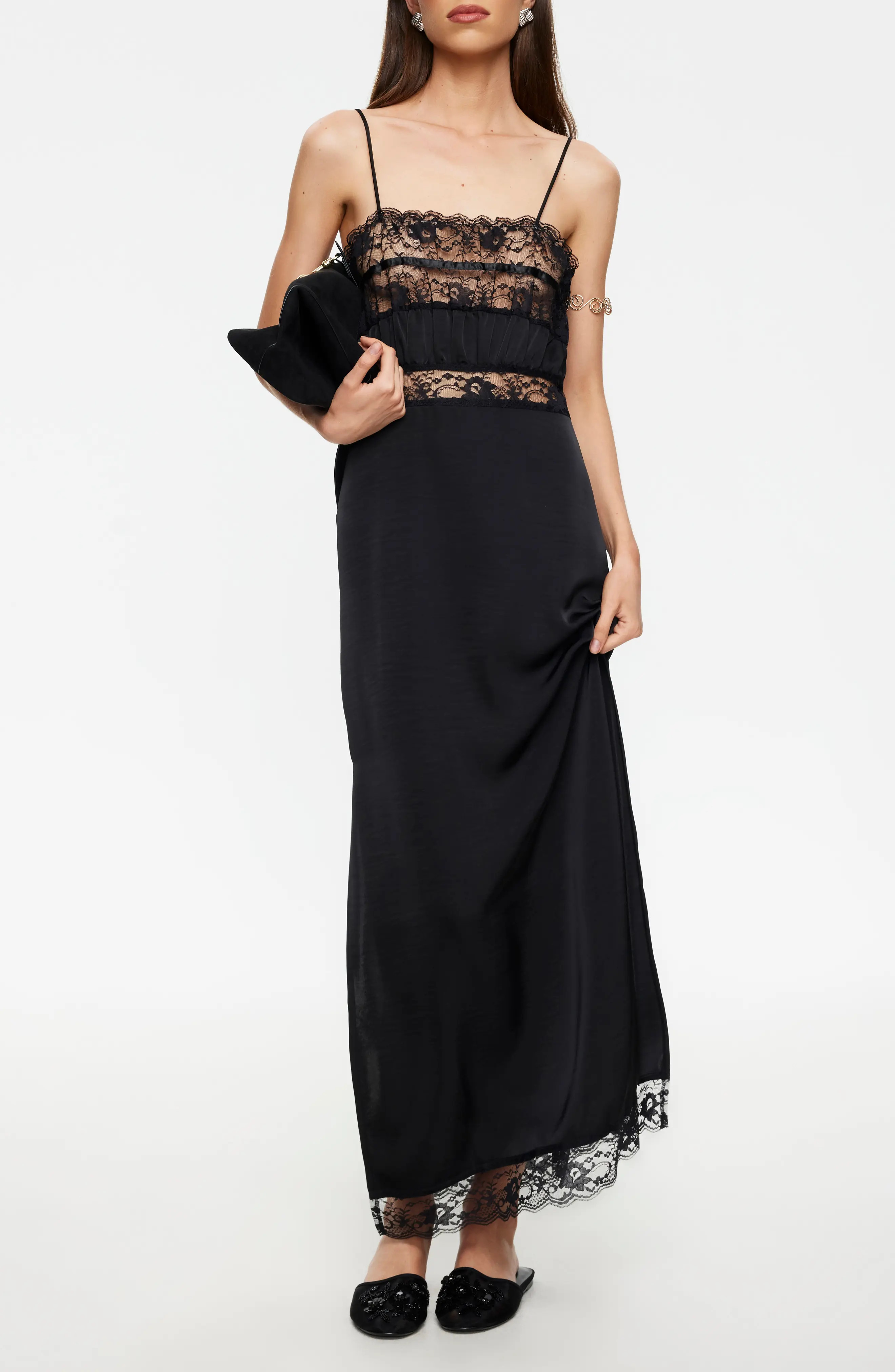 LIONESS She Lace Detail Maxi Dress (Women) | Nordstrom | Nordstrom