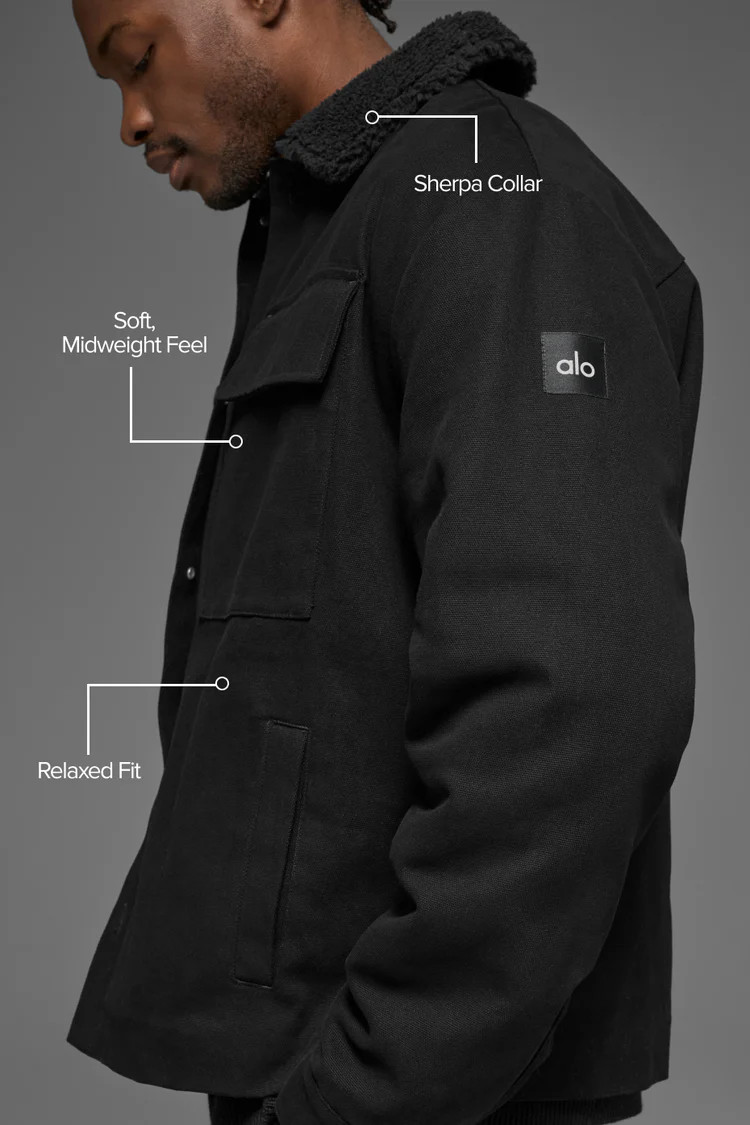 Canvas Utility Shacket - Black | Alo Yoga (US)