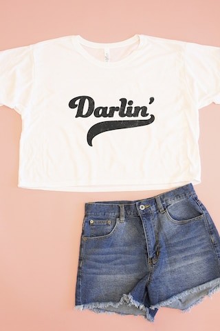 Darlin' Cropped Graphic Tee | The Pink Lily Boutique