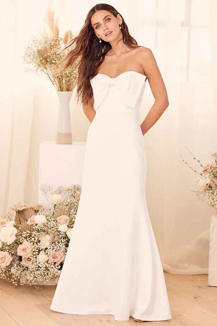 I'll Love You Forever White Strapless Maxi Dress | Lulus (US)