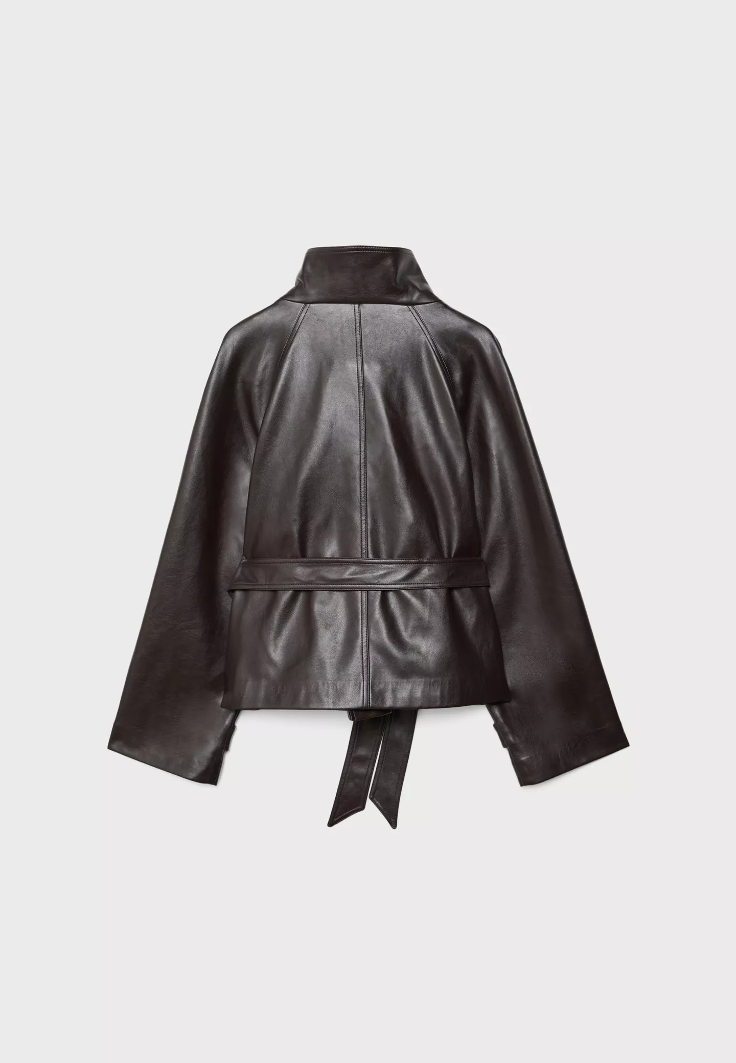 High neck leather effect trench coat - Women's Mocacos Nuevo | Stradivarius United Kingdom | Stradivarius (UK)