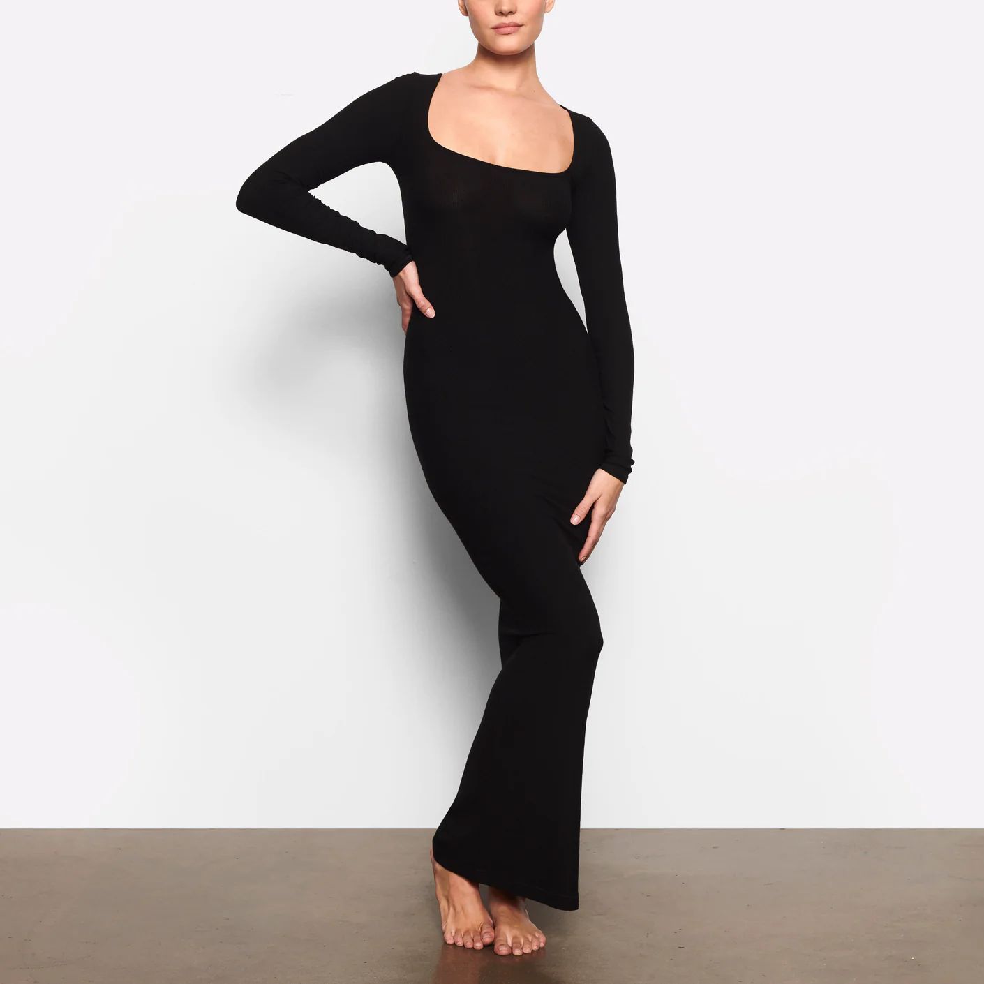 Soft Lounge Long Sleeve Dress - Onyx | SKIMS | SKIMS (US)