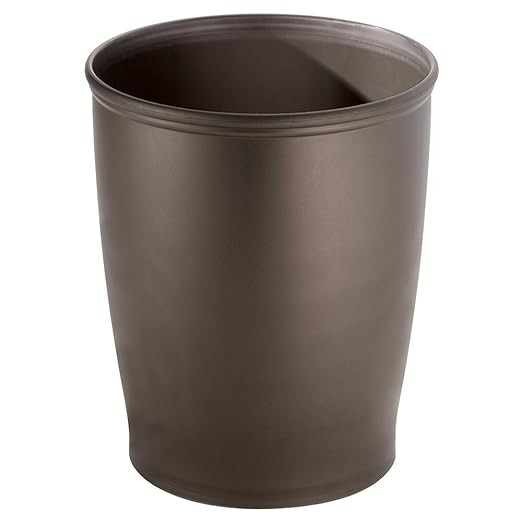 iDesign Round Plastic Waste Basket, The Kent Collection – 8.35” x 8.35” x 10”, Bronze | Amazon (US)
