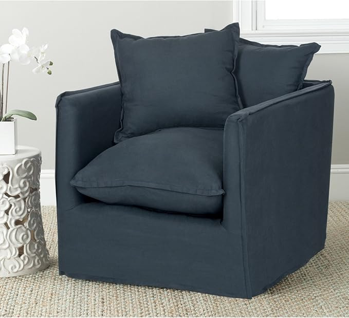 Safavieh Mercer Collection Joey Arm Chair, Blue | Amazon (US)