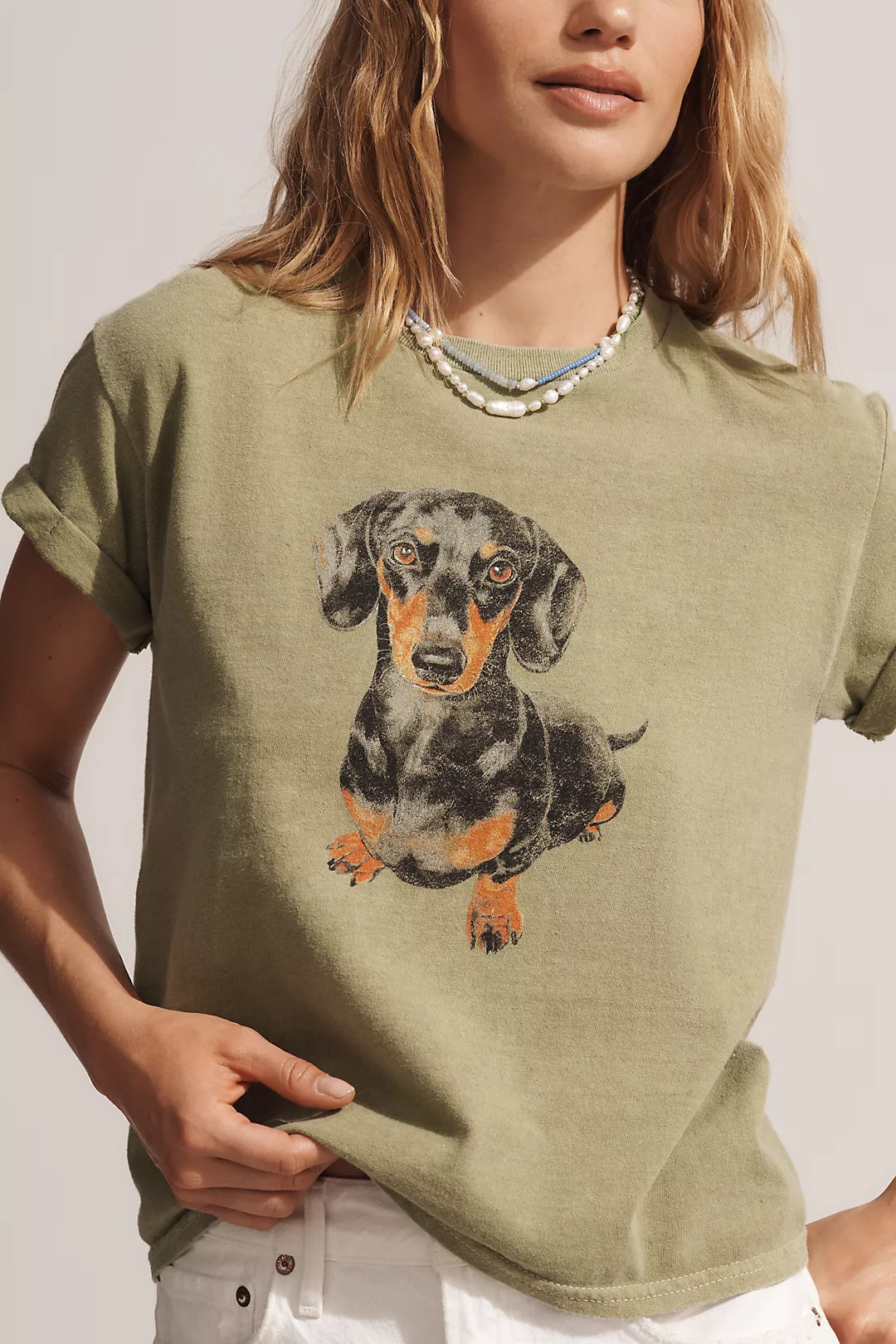 By Anthropologie Dog Icon Baby Tee | Anthropologie (US)