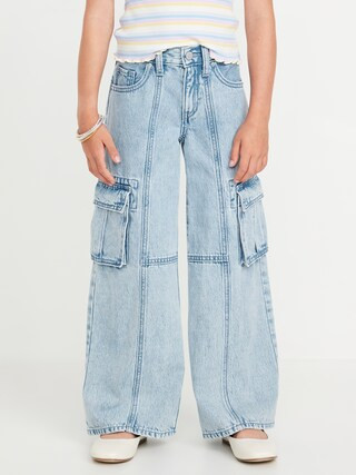 High-Waisted Super Baggy Wide-Leg Cargo Jeans for Girls | Old Navy | Old Navy (US)