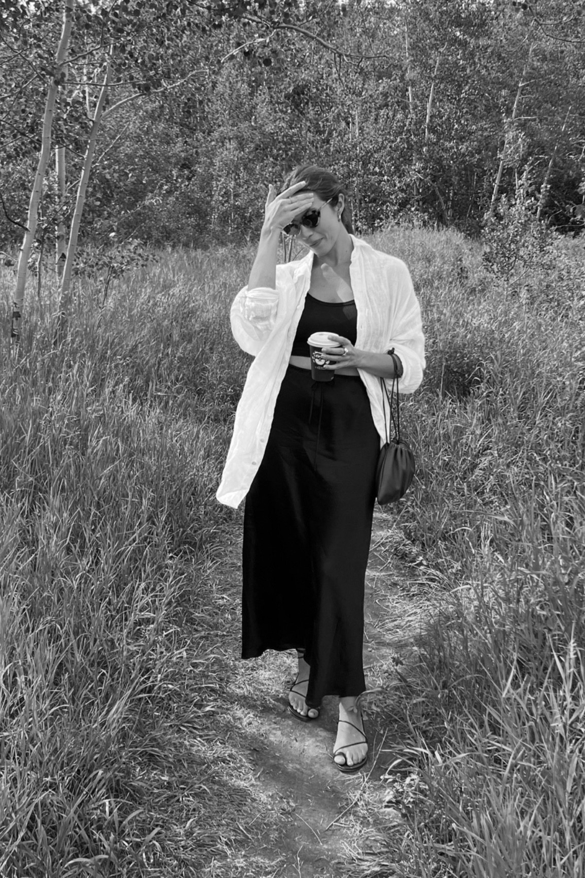 From today, a favourite look: white linen topper, crop tank, silk skirt and my Emme sandals.

#LTKSeasonal #LTKunder50 #LTKtravel