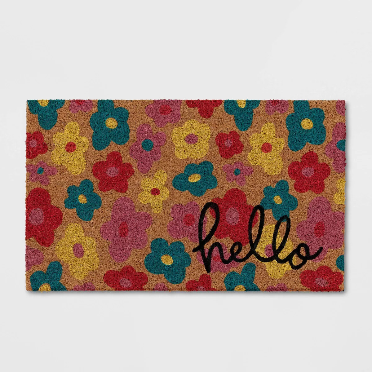 1'6"x2'6" 'Hello' Floral Doormat - Sun Squad™ | Target