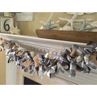 Buffalo Check Rag Garland Black & White Cottage Farmhouse Mantel Decor | Etsy (US)