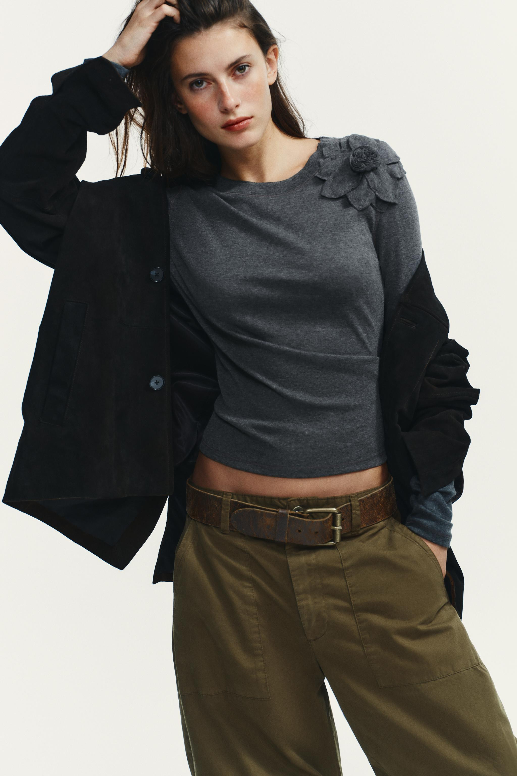 FRONT FLORAL T-SHIRT | Zara US