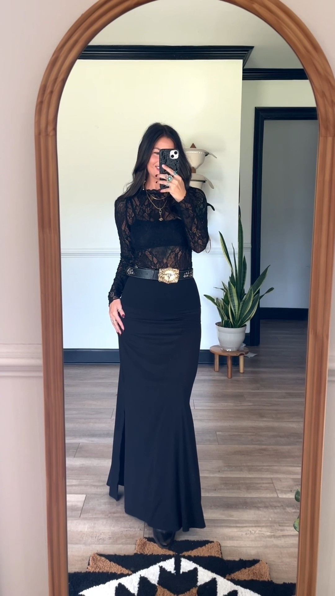 Edgy western look! All black fit with mixed metals 🤠 necklace from Twisted Silver, code LORI20 for 20% off their jewelry. Wearing xs tops and small skirt!

#LTKootd #LTKgrwm #LTKSeasonal