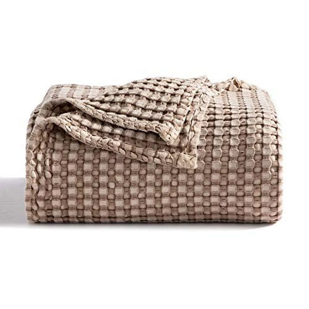 Bedsure 50% Cotton 50% Bamboo Blanket, Waffle Weave Blanket Versatile for Couch/Bed, Soft Lightwe... | Walmart (US)