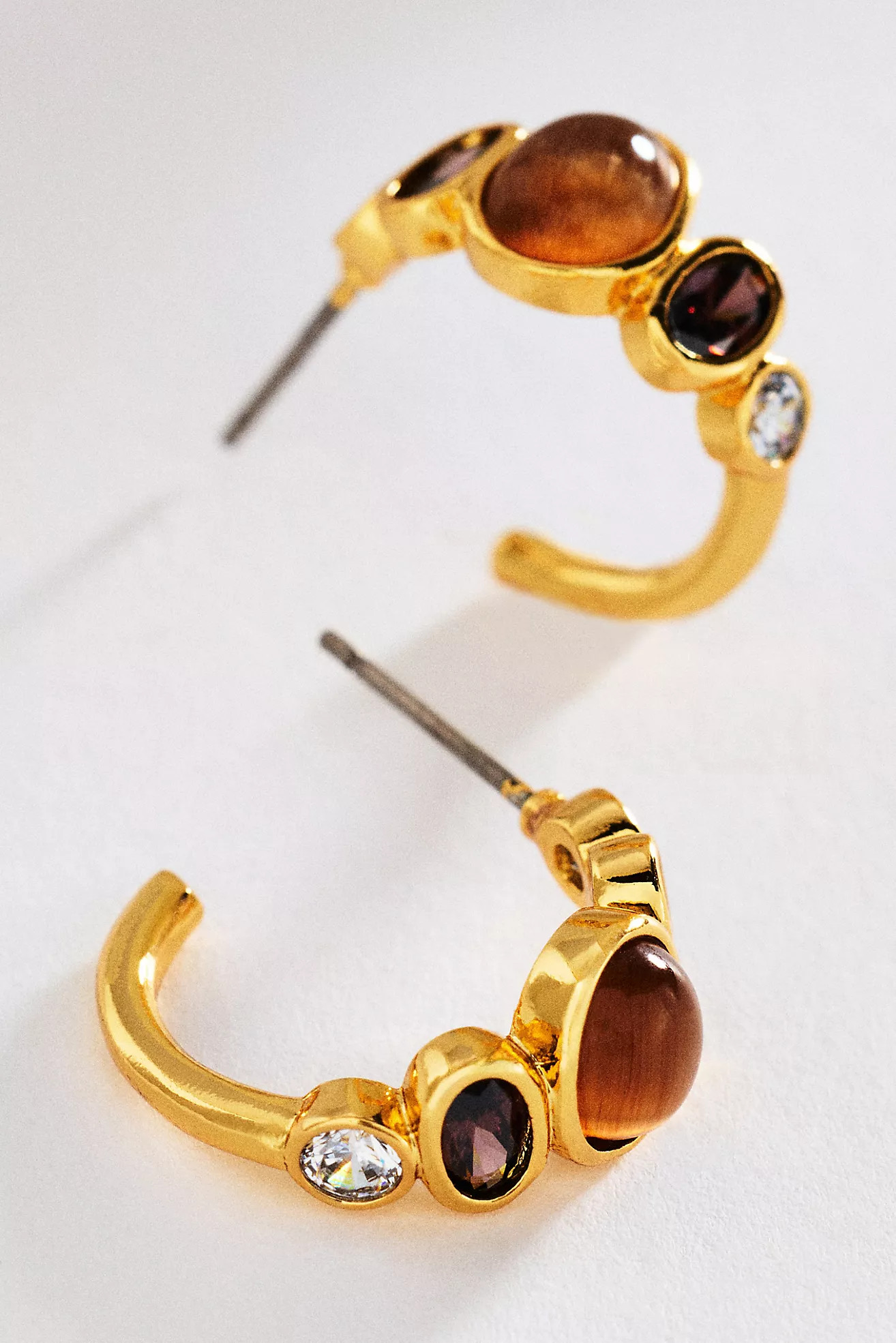 By Anthropologie Stone Hoop Earrings | Anthropologie (US)