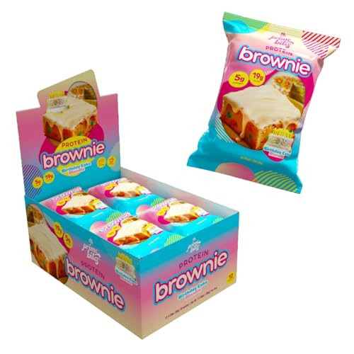 Prime Bites Protein Brownie, High Protein, Collagen Fortified Low Sugar Treat, Delicious Snack - 12 Bars per Box (Birthday Cake Blondie) | Amazon (US)