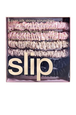 slip Skinnie Scrunchie 6 Pack in Black, Pink & Caramel from Revolve.com | Revolve Clothing (Global)