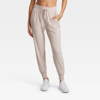 Women's Velour Ribbed Jogger Sweatpants - All In Motion™ | Target