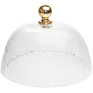 Cake Plate Tray Platter with Dome Cover Ripple Gold by Godinger - Marble | Amazon (US)