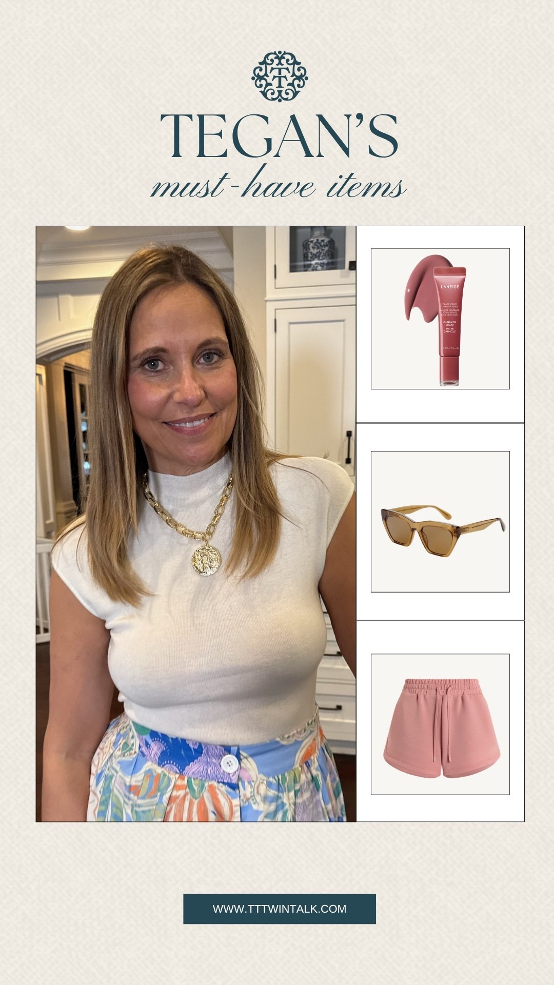 Tegan’s current favorites are all about easy pieces she reaches for on repeat. From the pink lip gloss to the everyday sunglasses and comfy shorts, these picks fit right into the season. A mix of practical finds and little extras that make getting ready feel simple.

#LTKSeasonal #LTKOver40 #LTKMidsize