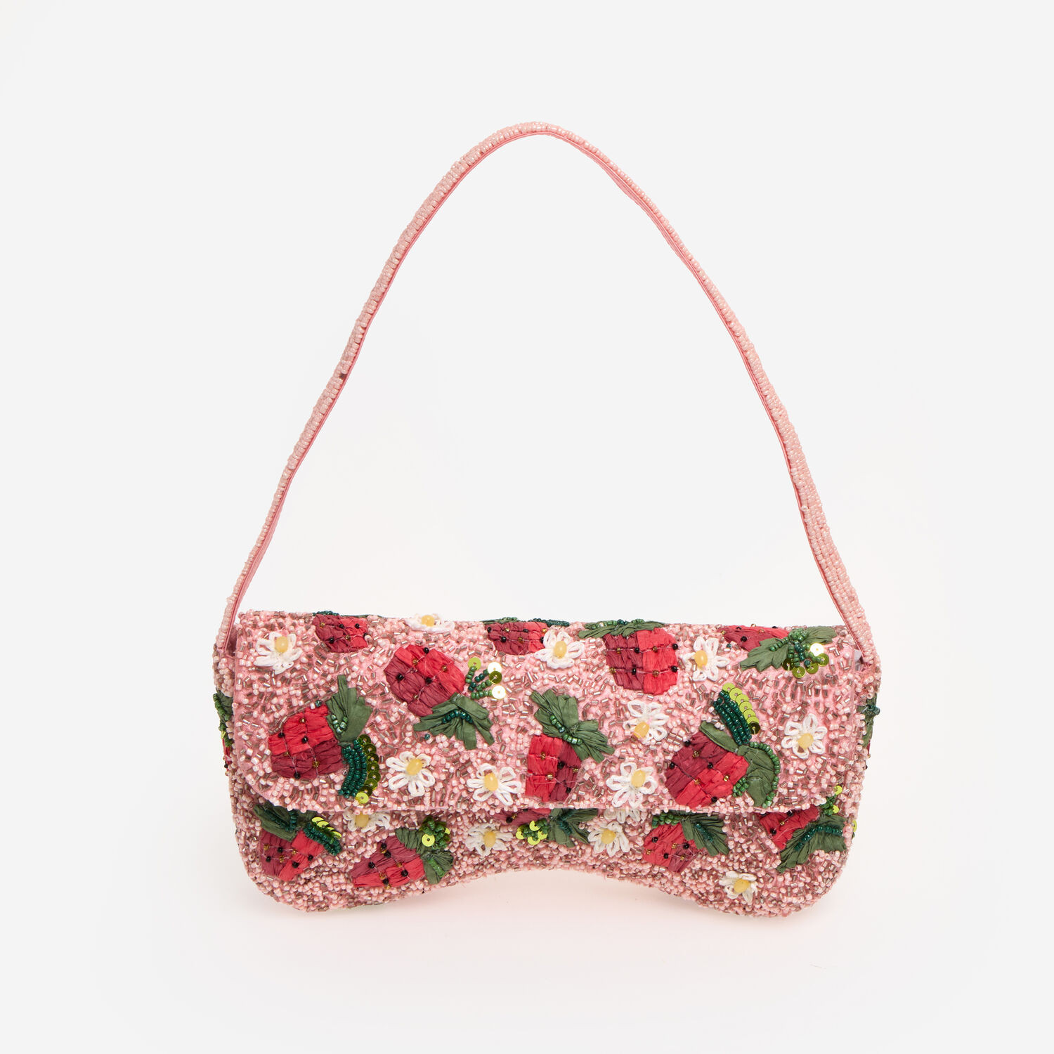 Pink Fruity Beaded Grab Bag | TK Maxx
