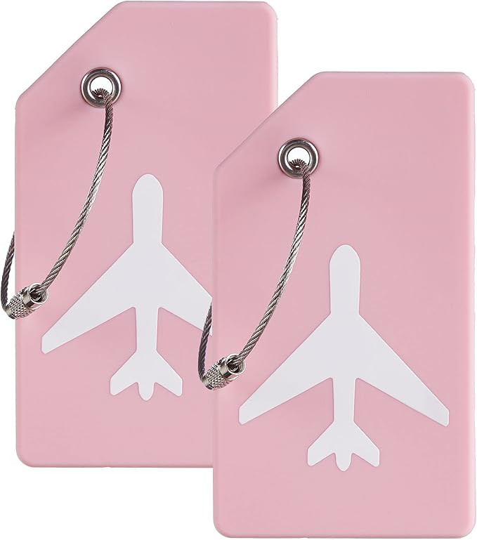 Gostwo 2 Pack Silicone Luggage Tags for Suitcases, 26 Initial Letter Baggage Labels Handbag Schoo... | Amazon (US)