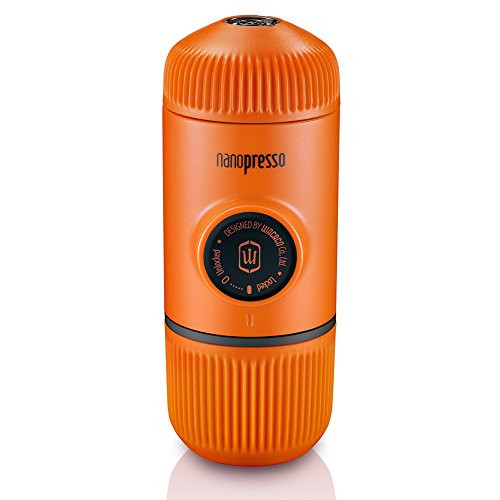 WACACO Nanopresso Portable Espresso Maker, Upgrade Version of Minipresso, 18 Bar Pressure, Small Travel Coffee Machine, Manually Operated, Perfect for Kitchen and Office, Orange | Amazon (US)