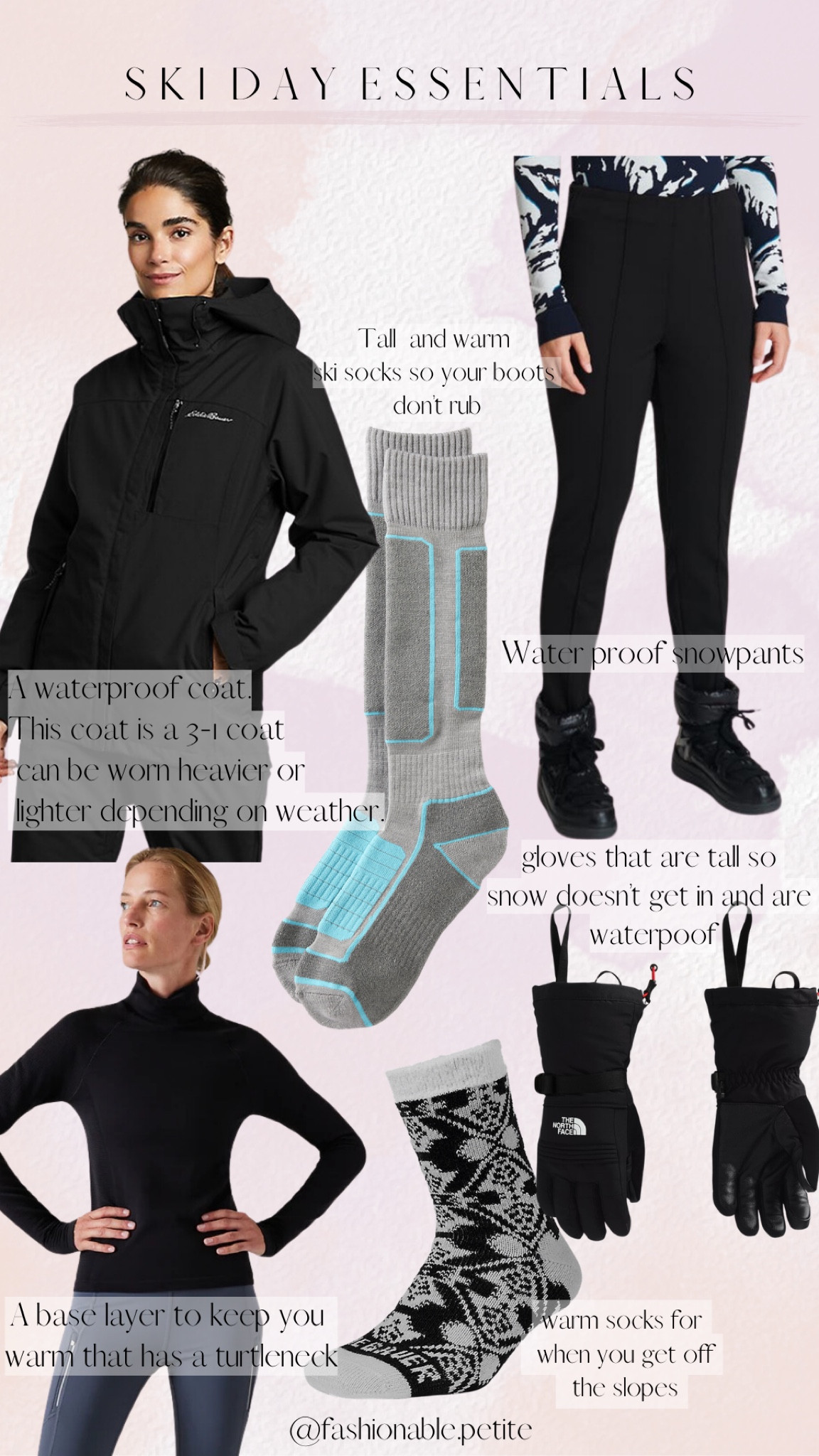 Ski day outfit. Essentials for getting on the mountain. Basics are important to being comfortable and warm when you ski. Make sure your ski pieces are waterproof! Ski trip. Ski outfit. Ski gear. Ski essentials. Ski vacation. Ski jacket. Ski day. Aprés. Winter vacation.  

#LTKSeasonal