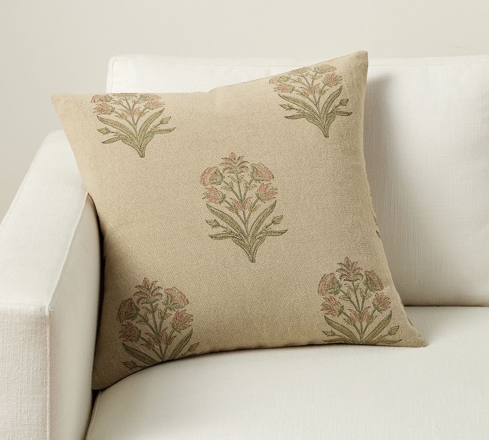 Elinor Floral Mughal Reversible Throw Pillow | Pottery Barn (US)