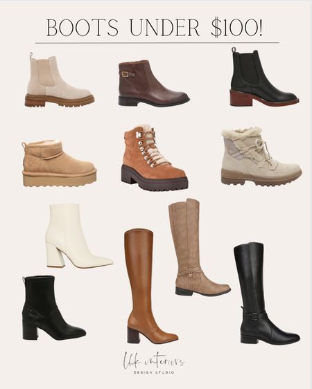Neutral Booties / Neutral Boots / Winter Boots / Winter Booties / Snow Boots / Heeled Boots / Riding Boots / Neutral Wardrobe DSW shoes shearling boots boots under $100