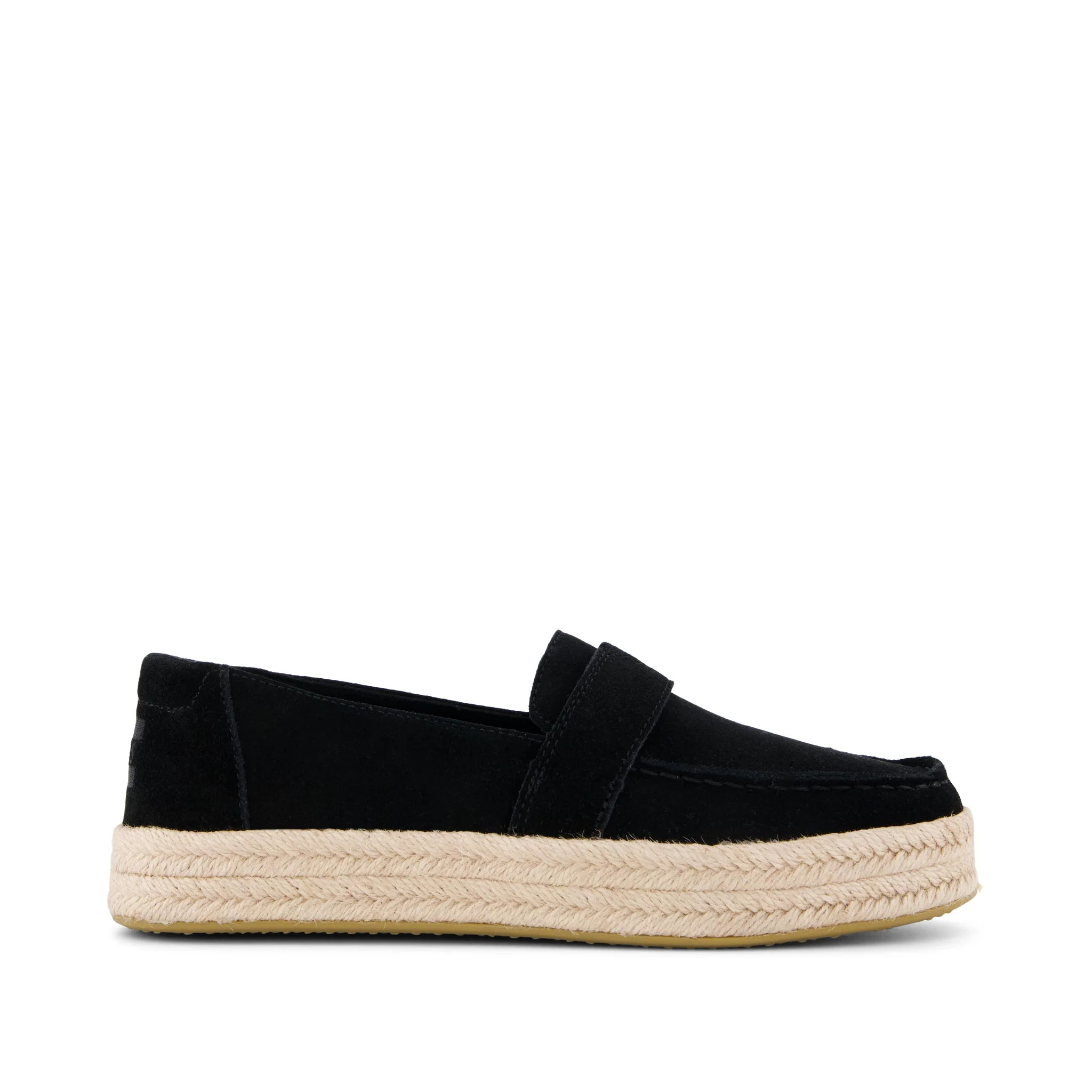Womens Blakely Loafer Espadrille Black Suede | Toms EMEA
