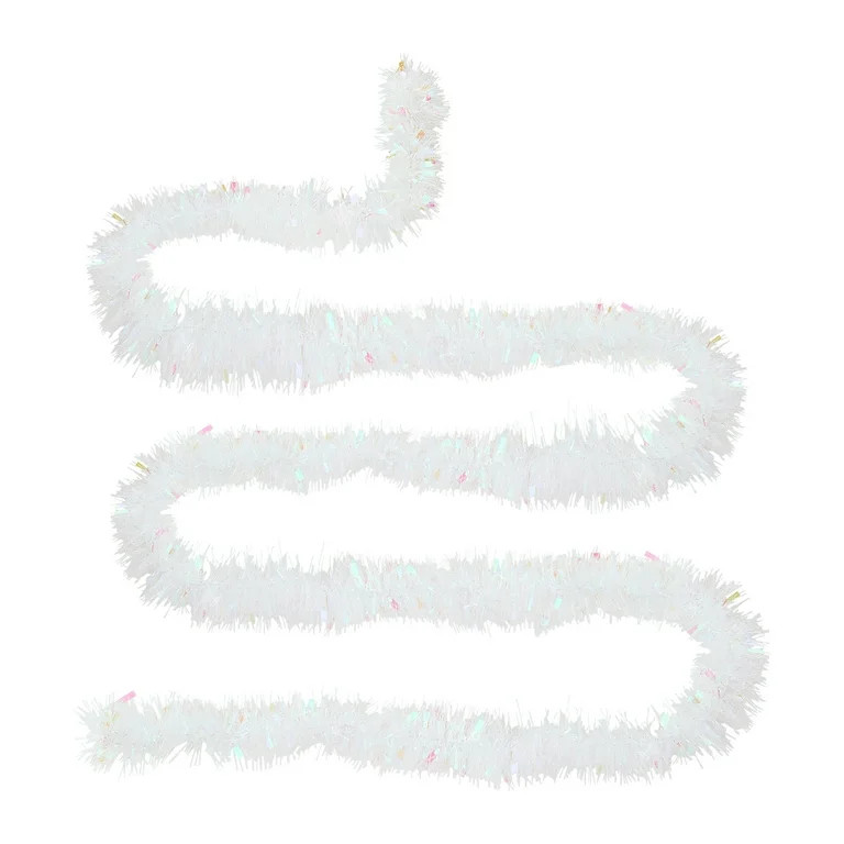 Tinsel Christmas Garland, Iridescent Snow, 12', by Holiday Time | Walmart (US)