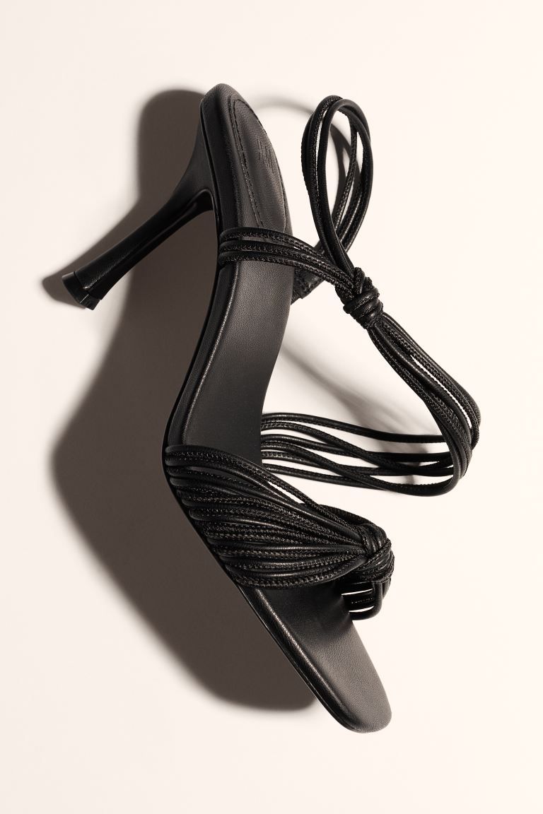 Heeled Strappy Sandals - High heel - Black - Ladies | H&M US | H&M (US + CA)