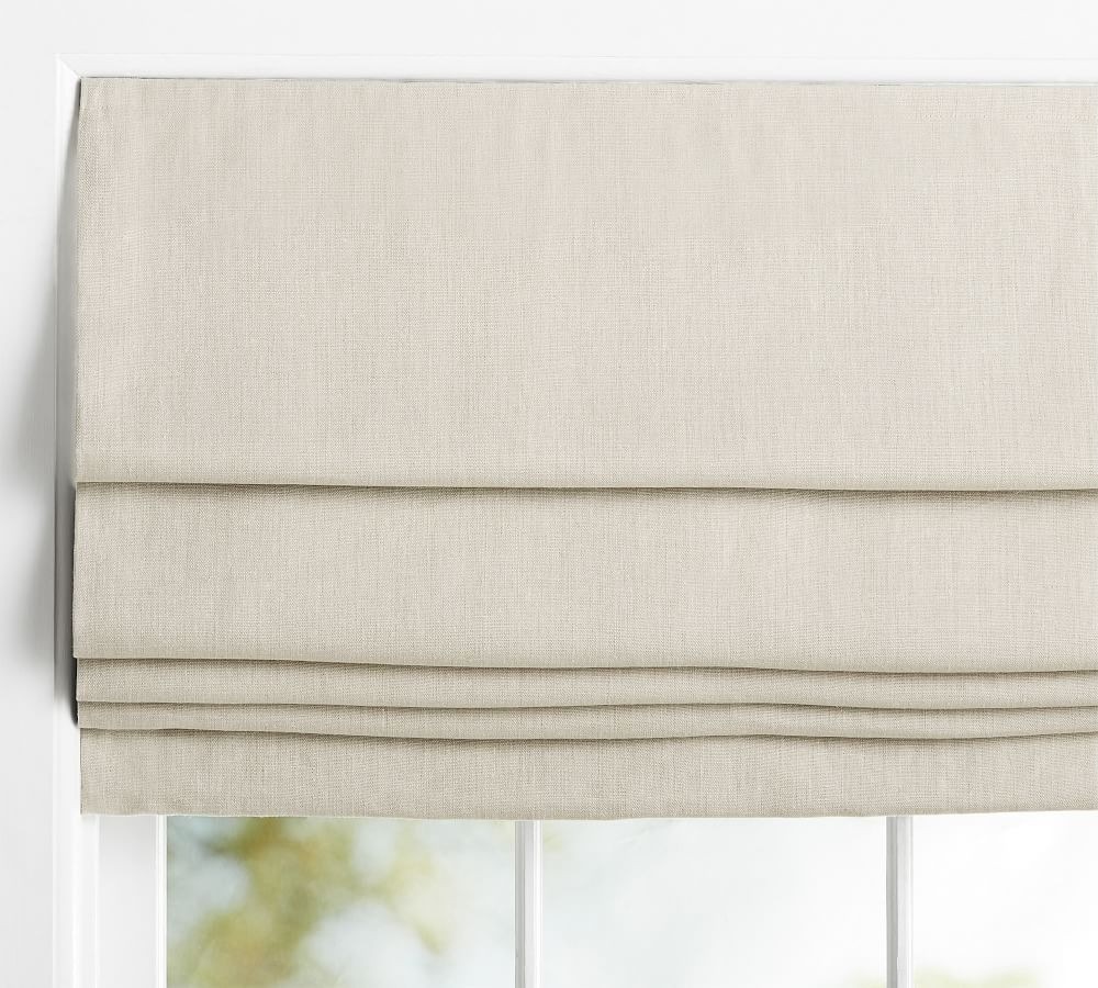 Custom Belgian Linen Cordless Shade Made with Libeco™ Linen | Pottery Barn (US)
