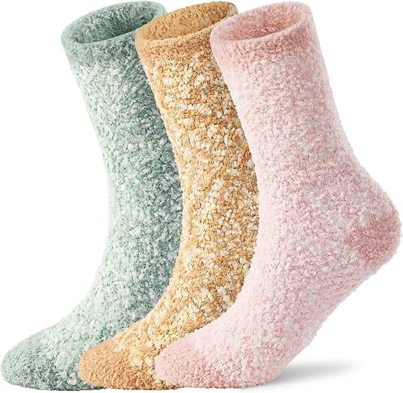 Litfun Fuzzy Socks for Women Cozy Fluffy Winter Warm Sleep Socks Super Comfy and Soft | Amazon (US)