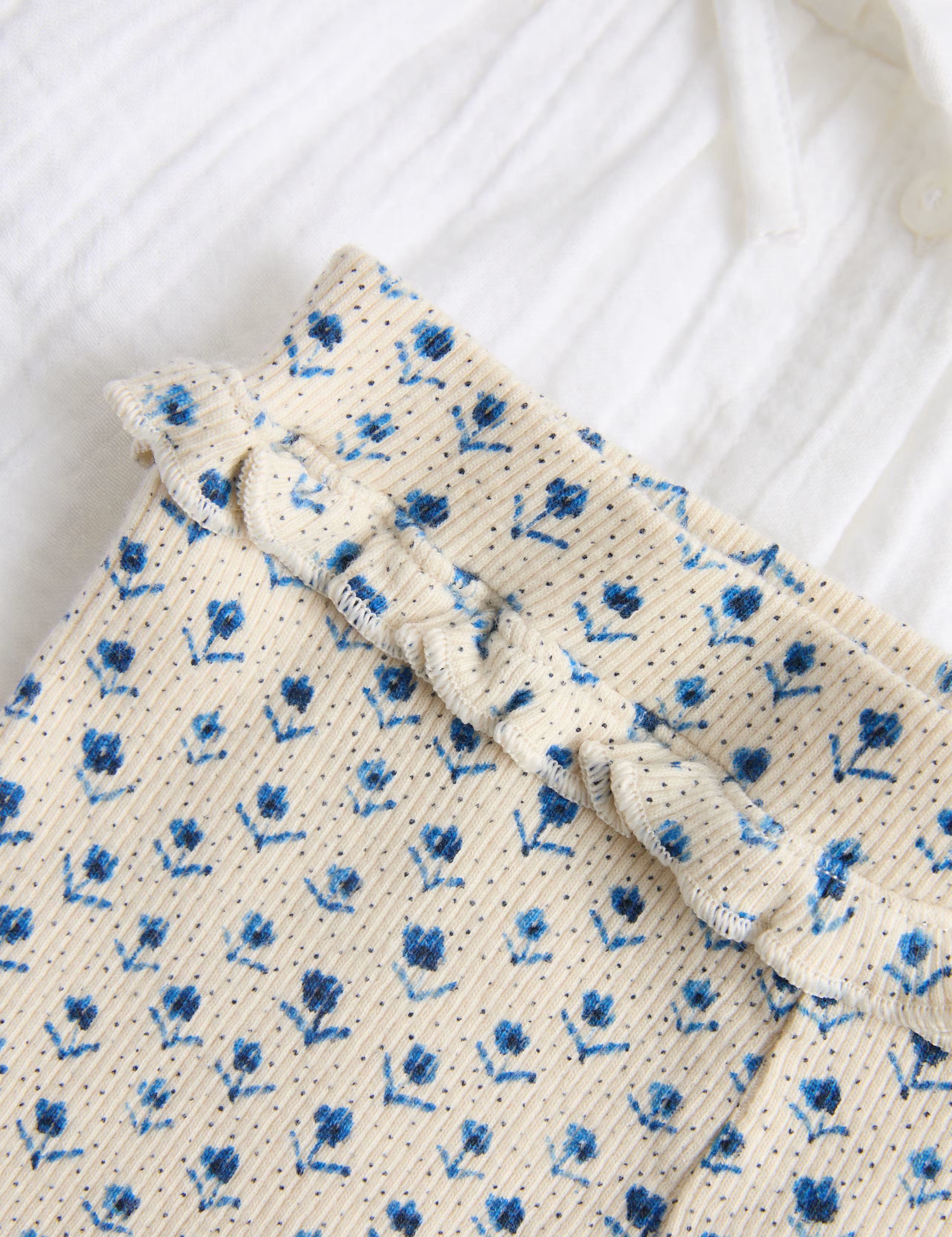 2pc Cotton Bow Blouse with Leggings (0-3 Yrs) | Marks & Spencer (UK)