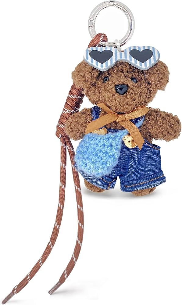 Joedy Bear Keychain Bag Charms Purse Charms Cute Keychains for Women Handbags, Backpacks, Wallet | Amazon (US)