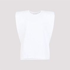 The Frankie Shop Eva Padded Shoulder Top | Cettire Global