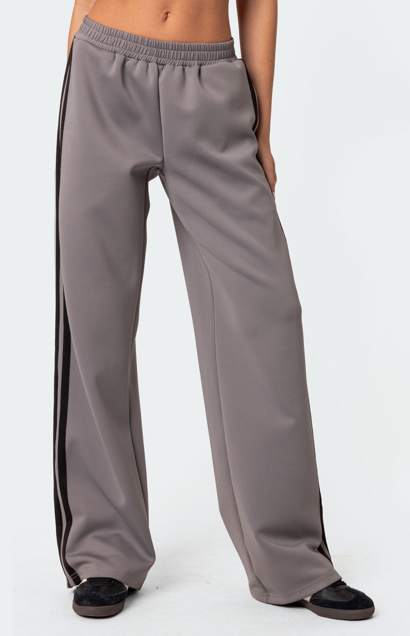 Edikted Women's Robyn Track Pants in Dark Gray - Size XS | PacSun