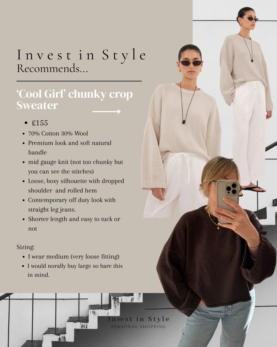 This is a lovely knit - a little bit pricier but an easy contemporary chick on and go piece 

Wearing a medium 

#LTKspring #LTKstyletip