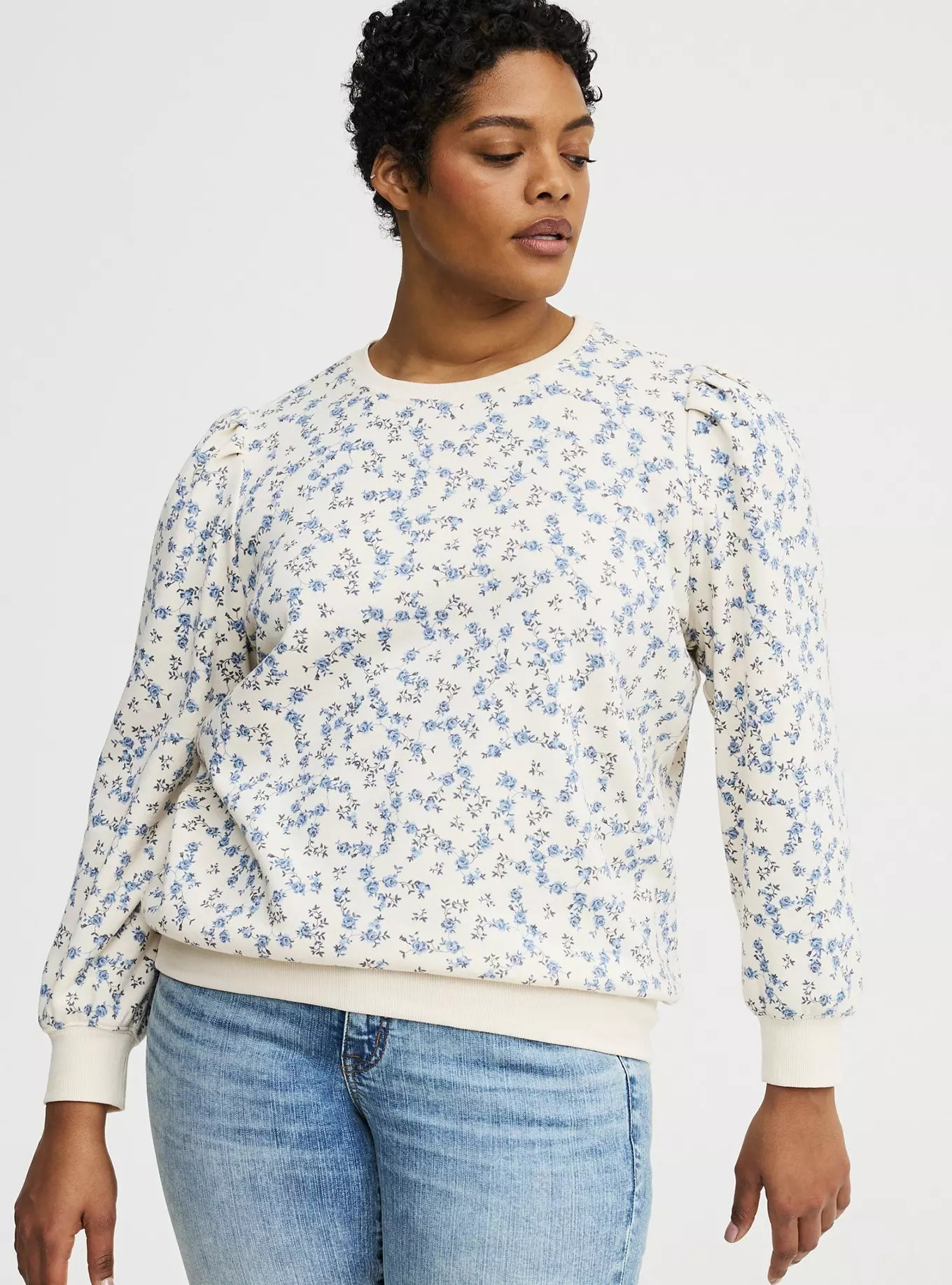 Cozy Fleece Pleated Sweatshirt | Torrid (US & Canada)
