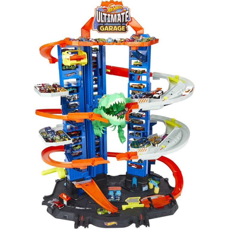 Hot Wheels Track Set and 2 Toy Cars City Ultimate Garage Playset | Walmart (US)
