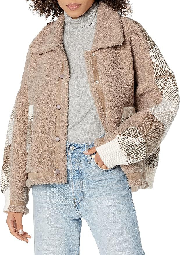 [BLANKNYC] womens Luxury Clothing Sherpa Snap Closure Cardigan Sweater, Comfortable & Stylish Swe... | Amazon (US)