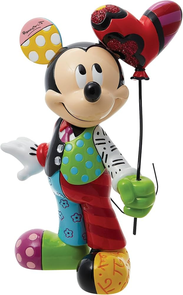 Enesco Disney Britto Mickey Mouse Heart Balloon Limited Edition Figurine, 10.5 Inch, Multicolor | Amazon (US)