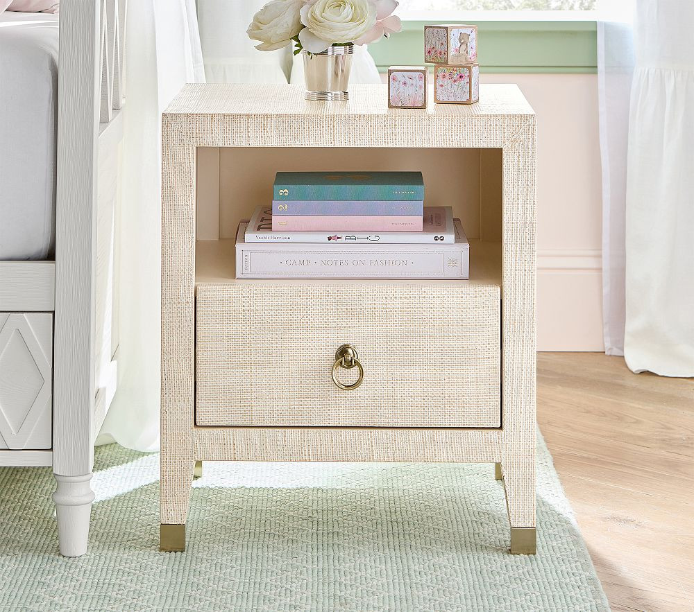 AERIN Raffia Nightstand (19") | Pottery Barn Kids