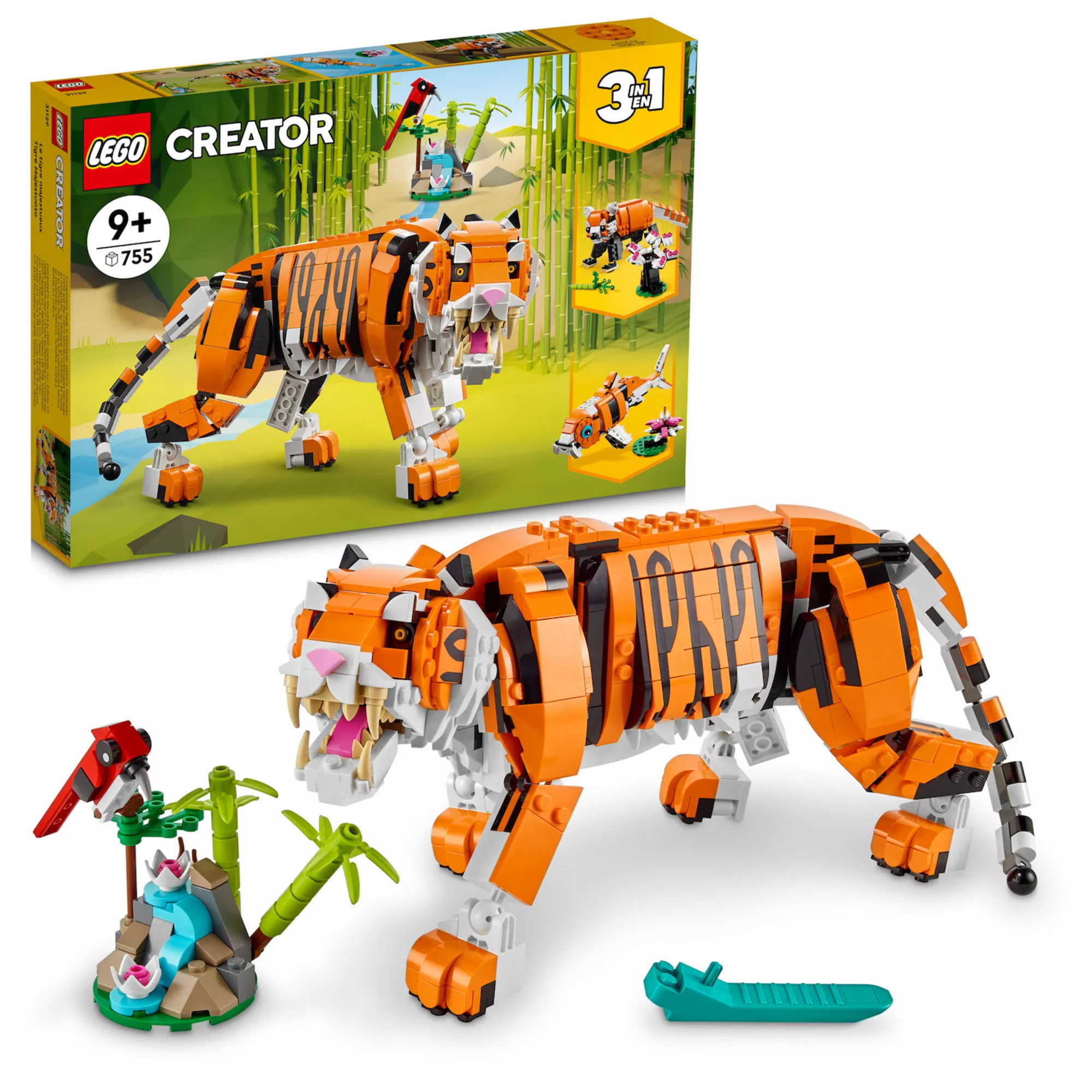 LEGO Creator 3-in-1 Majestic Tiger 31129 Building Kit (755 Pieces) | Kohl's
