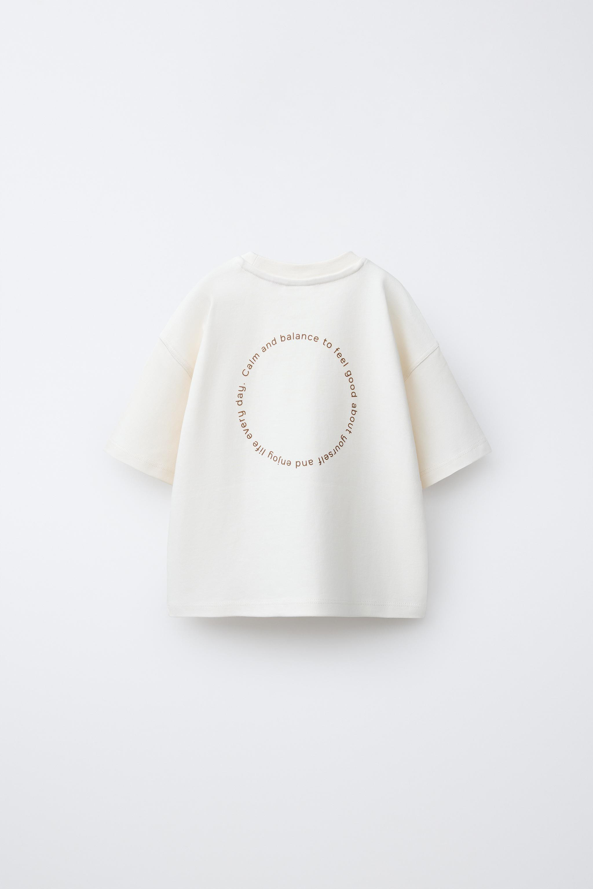 INTERLOCK SLOGAN T-SHIRT | Zara UK