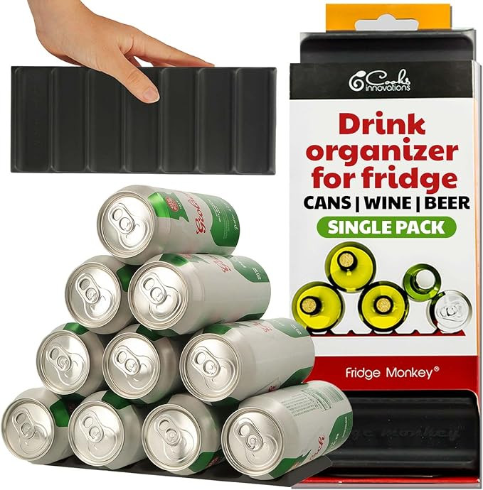 Cooks Innovations Drink Organizer for Fridge, 1 Pack Soda Can Refrigerator Organizers and Storage... | Amazon (US)