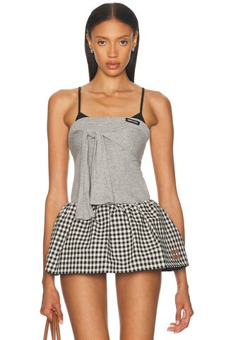 Miu Miu Strapless Top in Grey | FWRD 